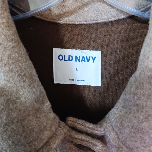 NWT Old Navy Brown Tan Heather Shacket Womens Large - Picture 3 of 8
